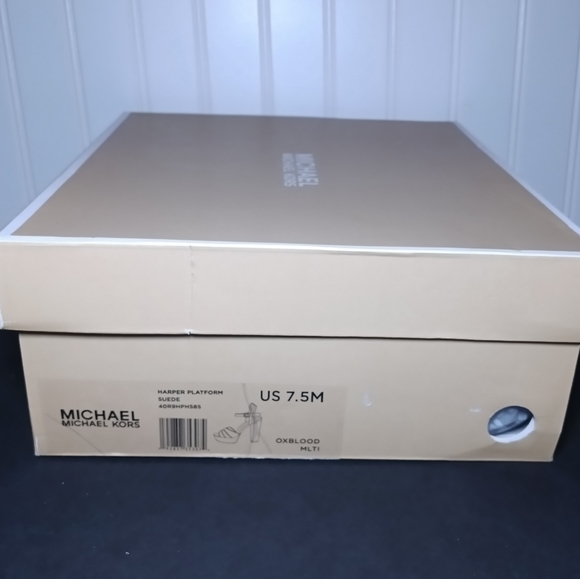 Michael Kors Harper Platform Suede Ox Blood - Picture 6 of 6